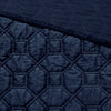Harper Velvet 3 Piece Coverlet Set - Navy