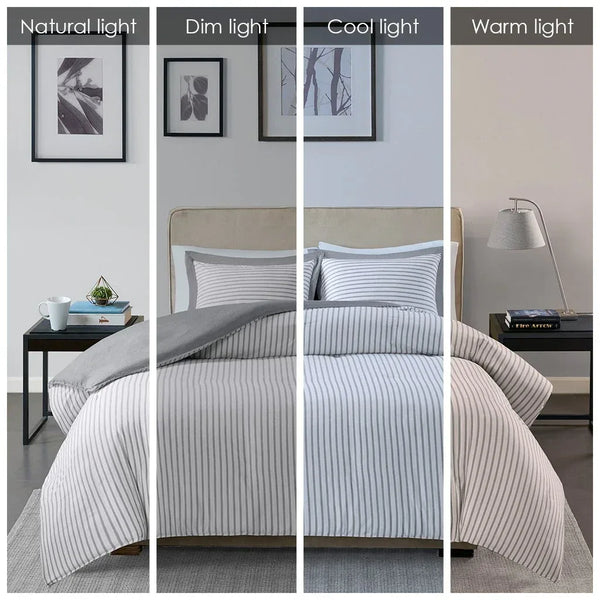 Hayden Reversible Yarn Dyed Down Alternative Comforter Set by Madison park Essentials - Gifts for You 'n Me