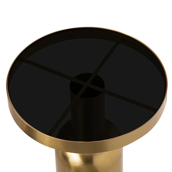 Golden Finish Pillar End Table - Gifts for You 'n Me