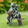 53029 Reading Frog Family Garden Sculpture