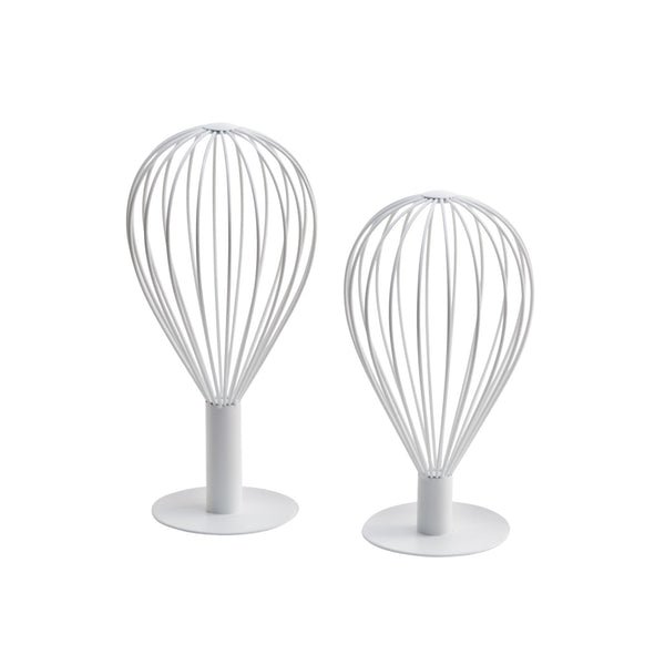 Balloon Wire Hat Stands Set of 2  (Gold & White)