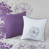 Lola 6 Piece Reversible Cotton Printed Coverlet Set - Purple