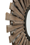 Wooden Starburst Wall Mirror - Natural