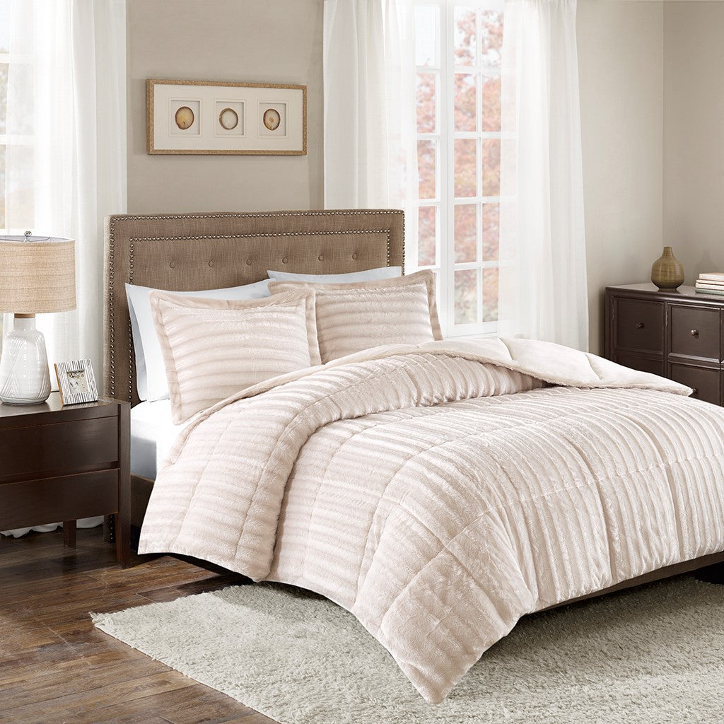 Duke Faux Fur Comforter Mini Set by Madison Park
