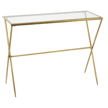 31"H Gold Console Table