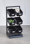 6 Metal Bin Tabletop Display