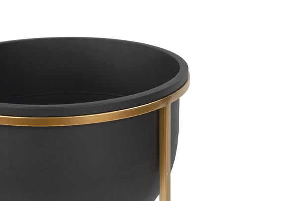 Metal Bin Set with Gold Stands