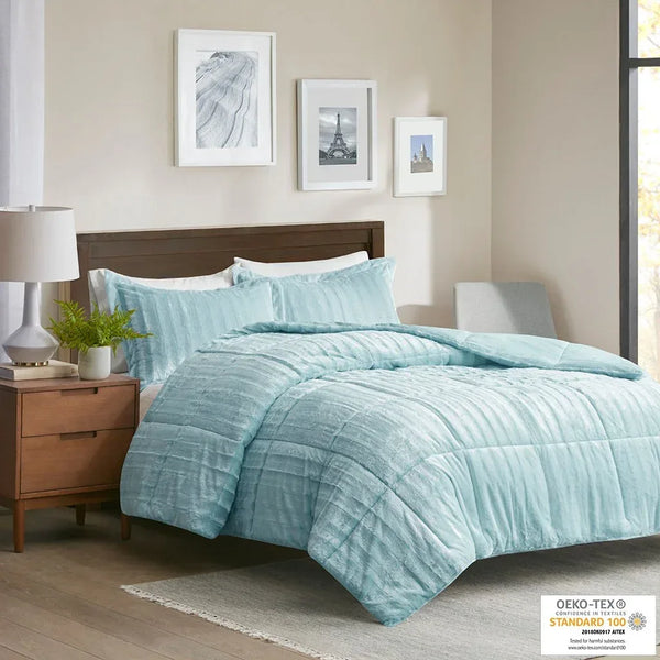 Duke Faux Fur Comforter Mini Set by Madison Park - Gifts for You 'n Me