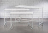 White Nesting Tables w/ Casters (Set of 3)