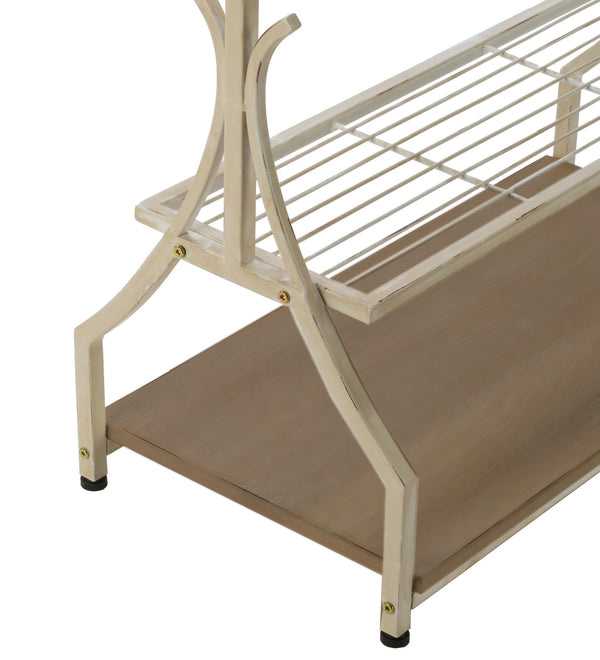 Garment Rack with Wood Veneer Base