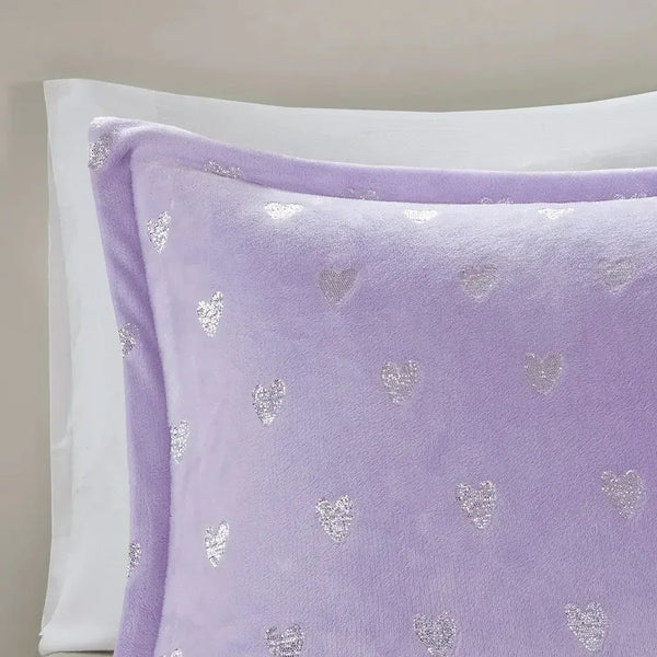 Rosalie Metallic Printed Plush Comforter Set by Mi Zone - Gifts for You 'n Me