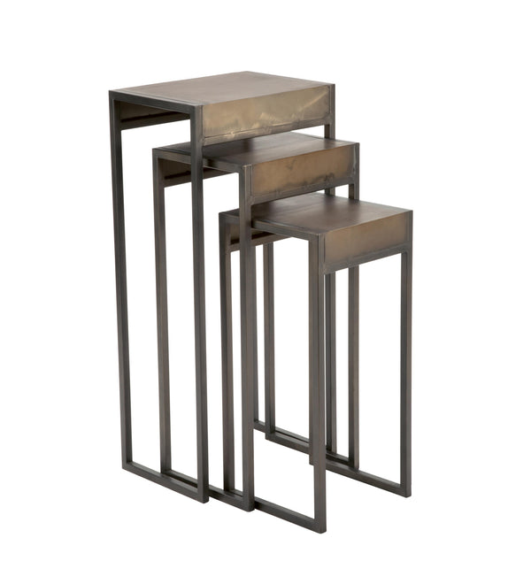 Set of 3 Metal Side Table