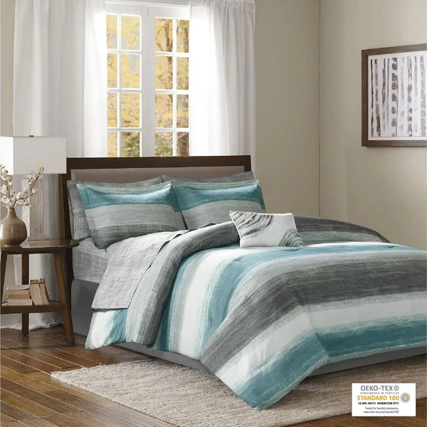Saben Complete Comforter and Cotton Sheet Set by Madison Park Essentials - Gifts for You 'n Me