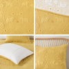 Kandula 3 Piece Reversible Cotton Quilt Set in Yellow