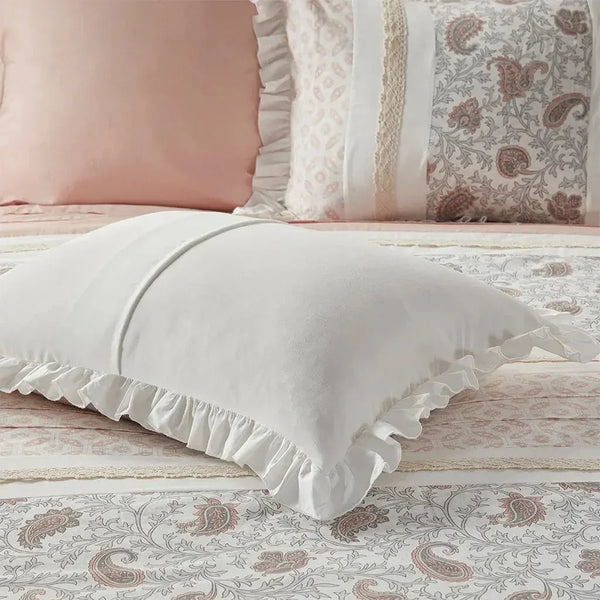 Dawn 9 Piece Cotton Percale Comforter Set by Madison Park - Gifts for You 'n Me