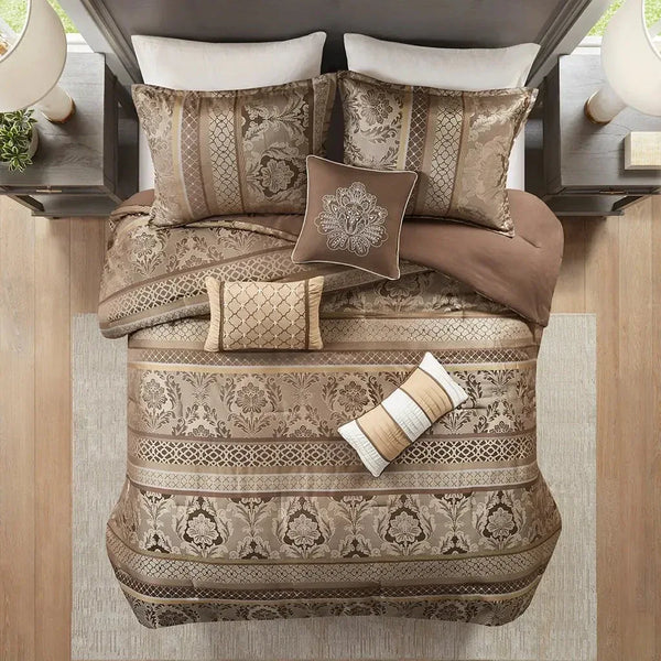 Bellagio 7 Piece Jacquard Comforter Set by Madison Park - Gifts for You 'n Me