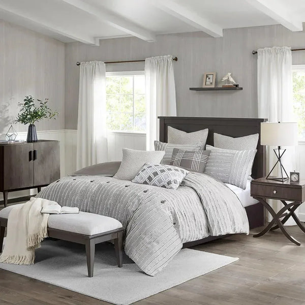 Essence Cotton Clip Jacquard Comforter Set by Madison Park Signature - Gifts for You 'n Me