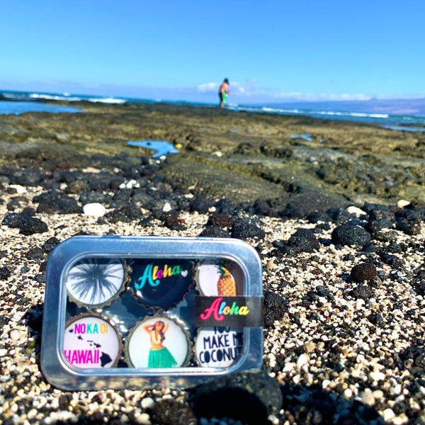 Aloha Summer Magnets - Set of 6 - Gifts for You 'n Me