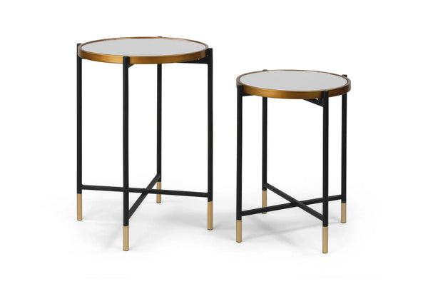 Mirror Side Tables - Set of 2 - Gifts for You 'n Me