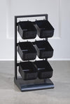 6 Metal Bin Tabletop Display