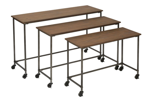 Wooden Nesting Display Tables (Set of 3)