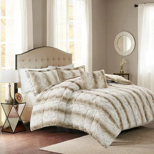 Zuri Faux Fur Comforter Set by Madison Park - Gifts for You 'n Me