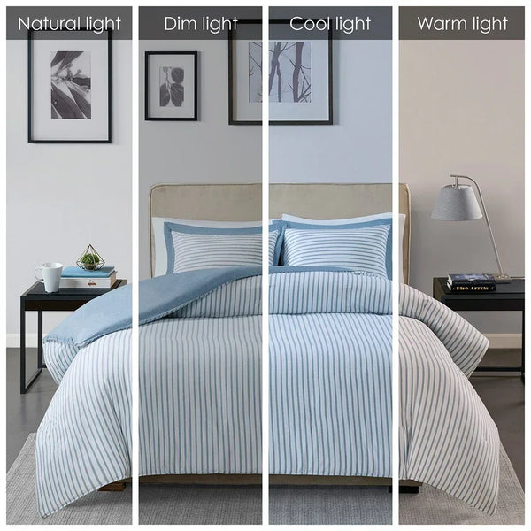 Hayden Reversible Yarn Dyed Down Alternative Comforter Set by Madison park Essentials - Gifts for You 'n Me