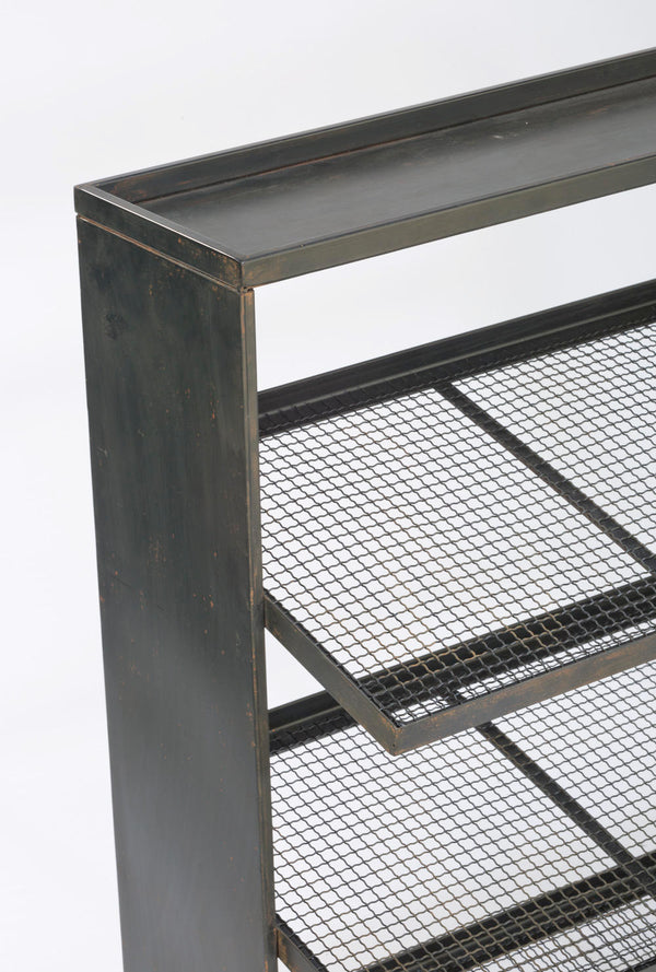 Industrial Black Iron 12-Bin Shelf