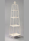 Stackable 4 Tier Metal Obelisk in Gunmetal or White