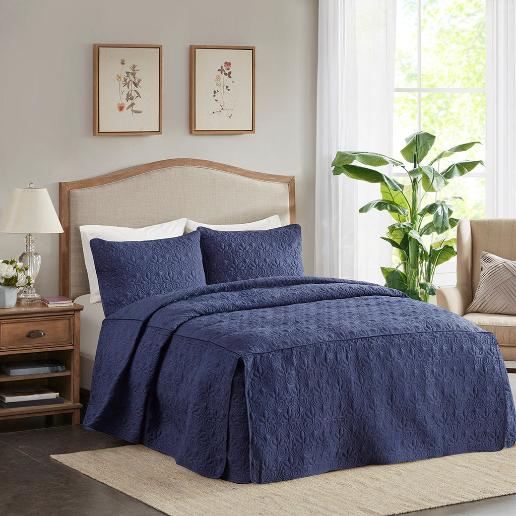 Quebec 3 Piece Fitted Bedspread Set by Madison Park