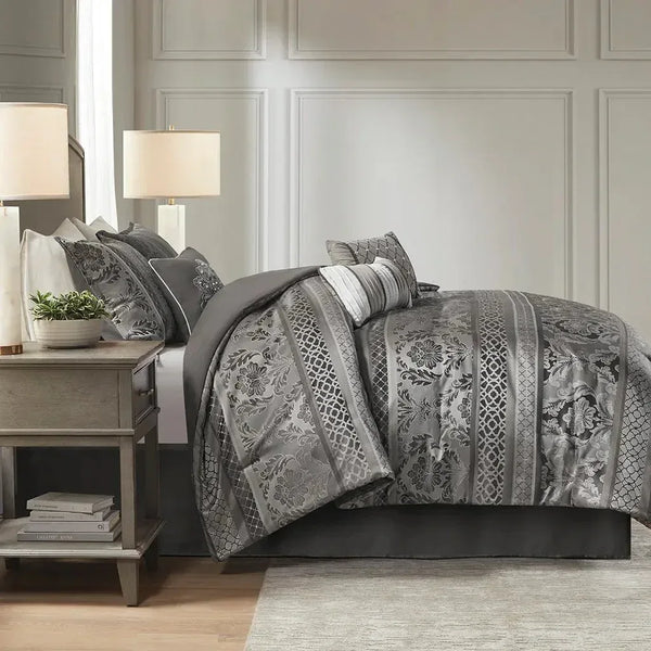 Bellagio 7 Piece Jacquard Comforter Set by Madison Park - Gifts for You 'n Me
