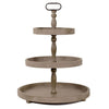 Rustic Recycled Pine 3-Tier Round Display