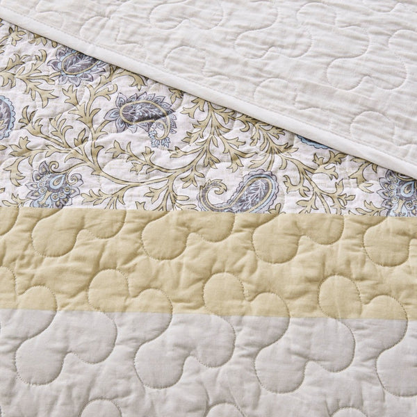 Dawn 6 Piece Cotton Percale Reversible Coverlet Set - Yellow