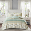 Willa 6 Piece Reversible Coverlet Set - Green