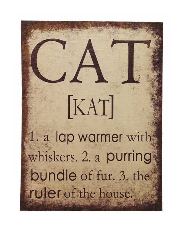 Cat Wall Decor Burlap - Gifts for You 'n Me
