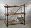 Large 3-Metal and Wood Bookcase and Display Unit