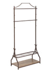 Garment Rack with Wood Veneer Base
