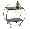 Gold Rolling Bar Cart