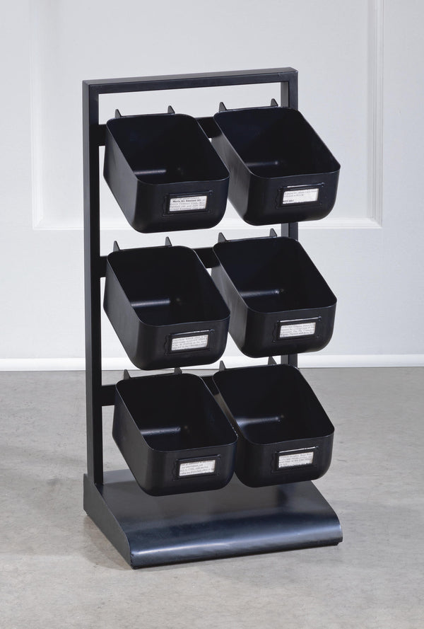 6 Metal Bin Tabletop Display