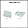 Seaside 4 Piece Cotton Coverlet Set - Aqua