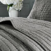 Serene 3 Piece Hand Quilted Cotton Quilt Set - Grey