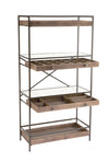 4-Tier Display with Glass Covered Storage Drawers