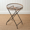 Copper Finish Open Basket Table