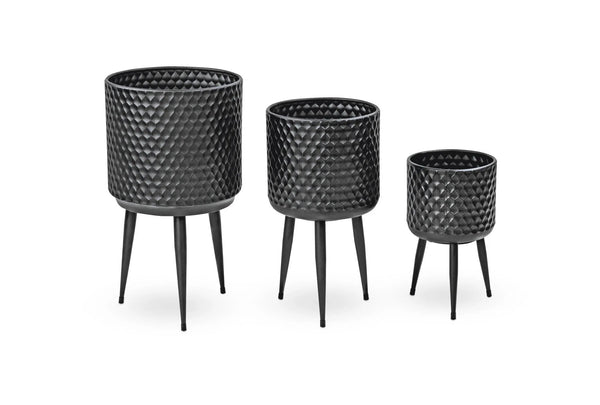 Textured Metal Bins - Set of 3 - Gifts for You 'n Me