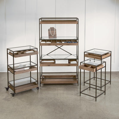 3 Tier Rolling Display Cart