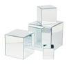 Square Glass Mirror Risers - Set of 4