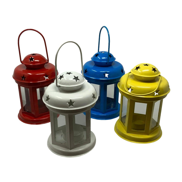 SET of 4 Assorted Mini All Star T-Light Candle Lanterns - Gifts for You 'n Me