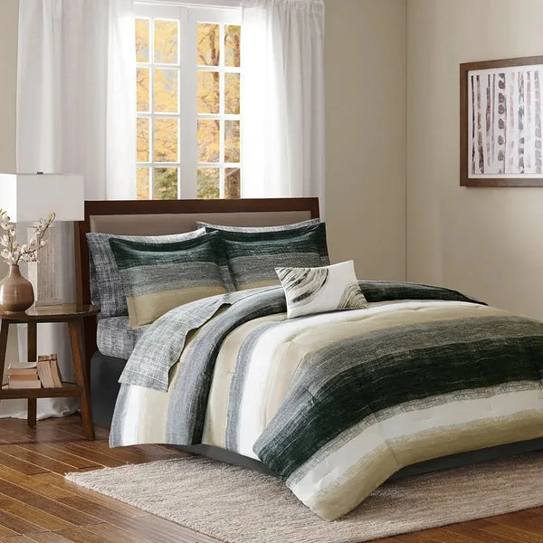 Saben Complete Comforter and Cotton Sheet Set by Madison Park Essentials - Gifts for You 'n Me