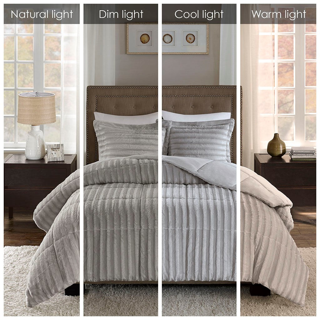 Duke Faux Fur Comforter Mini Set by Madison Park