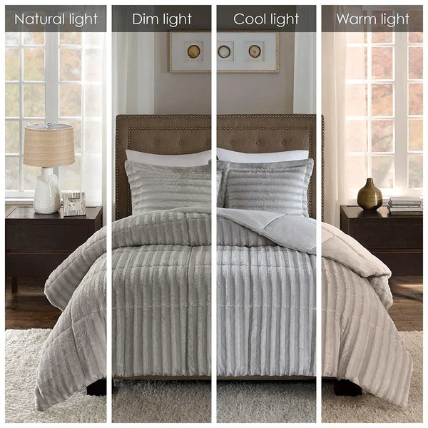 Duke Faux Fur Comforter Mini Set by Madison Park - Gifts for You 'n Me